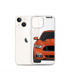 Orange 15-17 Mustang 5.0 - iPhone Case