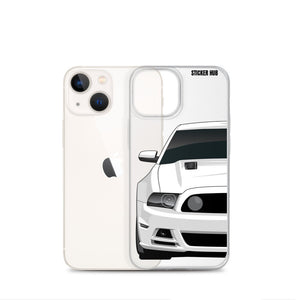 White 13-14 Mustang 5.0 - iPhone Case