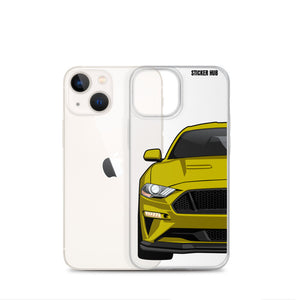 Yellow 18-21 Mustang 5.0 - iPhone Case