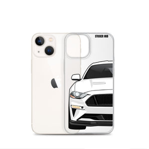 White 18-21 Mustang 5.0 - iPhone Case