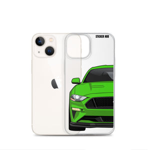 Green 18-21 Mustang 5.0 iPhone Case