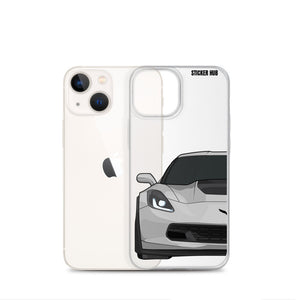 Silver C7 Corvette Z06 - iPhone Case