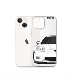 White C6 Corvette Z06 - iPhone Case