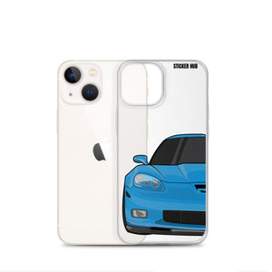 Jet Stream Blue C6 Corvette Z06 - iPhone Case