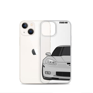 Silver C6 Corvette Z06 - iPhone Case