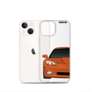 Sunset Orange C6 Corvette - iPhone Case