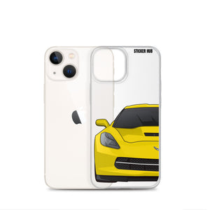 Velocity Yellow C7 Corvette Stingray - iPhone Case