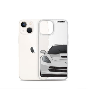 Silver C7 Corvette Stingray - iPhone Case