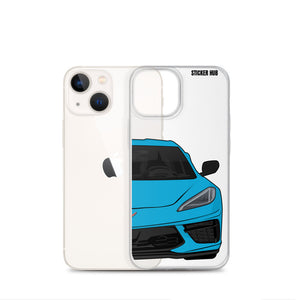 Rapid Blue C8 Corvette - iPhone Case