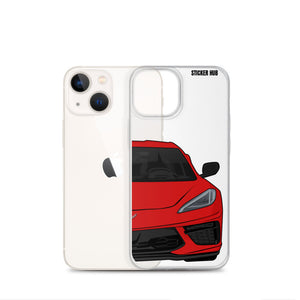 Torch Red C8 Corvette - iPhone Case