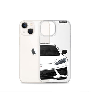 White C8 Corvette - iPhone Case