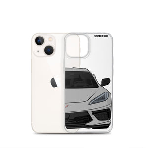 Silver C8 Corvette - iPhone Case