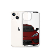 Load image into Gallery viewer, Long Beach Red C8 Corvette - iPhone Case