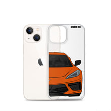 Load image into Gallery viewer, Sebring Orange C8 Corvette - iPhone Case