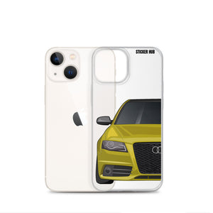 Yellow B8 Audi S4 - iPhone Case