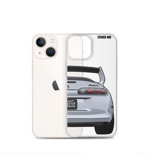 Silver Toyota Supra - iPhone Case