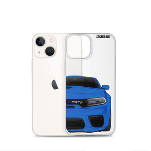 Blue Charger Hellcat (Widebody) - iPhone Case