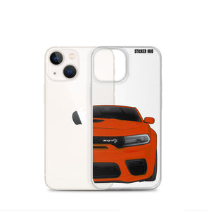 Orange Charger Hellcat (Widebody) - iPhone Case