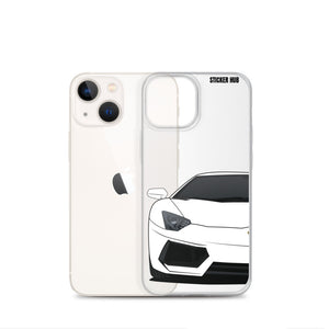 White Lamborghini Aventadoor - iPhone Case