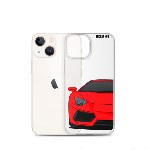 Red Lamborghini Aventadoor - iPhone Case