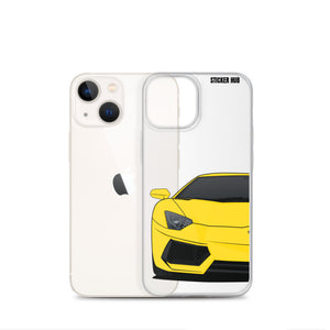 Yellow Lamborghini Aventadoor - iPhone Case