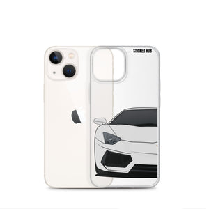 Silver Lamborghini Aventadoor - iPhone Case