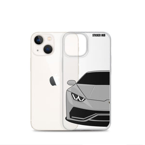 Silver Lamborghini Huracan - iPhone Case