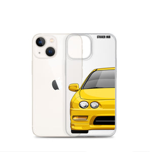 Yellow Acura Integra - iPhone Case