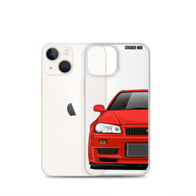 Load image into Gallery viewer, Red R34 Nissan GTR - iPhone Case