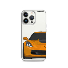 Load image into Gallery viewer, Sebring Orange C7 Corvette Z06 - iPhone Case