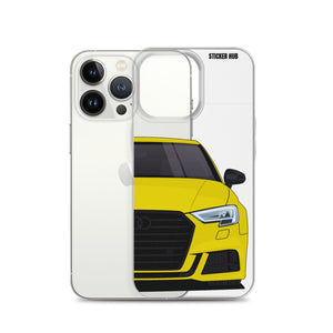 Yellow B9 Audi S3 - iPhone Case