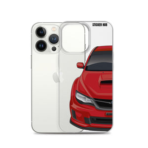 Red 09-14 Subaru WRX STI - iPhone Case