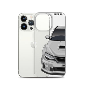 Silver 09-14 Subaru WRX STI - iPhone Case