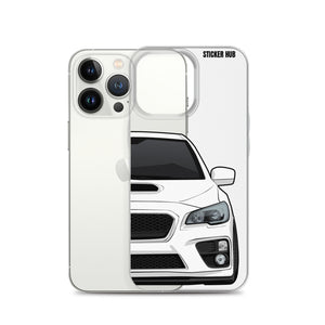 White 15-17 Subaru WRX STI - iPhone Case