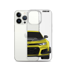 Load image into Gallery viewer, Yellow 6th Gen Camaro ZL1 1LE - iPhone Case