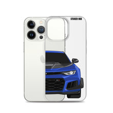 Load image into Gallery viewer, Hyper Blue 6th Gen Camaro ZL1 1LE - iPhone Case