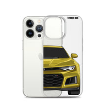 Load image into Gallery viewer, Yellow 6th Gen Camaro ZL1 - iPhone Case