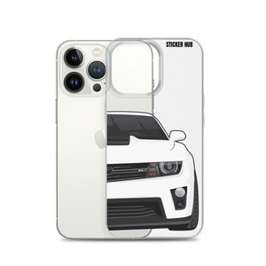 White 5th Gen Camaro ZL1 - iPhone Case