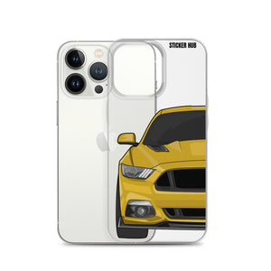 Yellow 15-17 Mustang 5.0 - iPhone Case