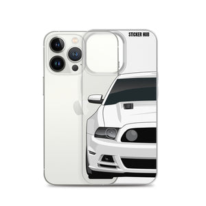 White 13-14 Mustang 5.0 - iPhone Case