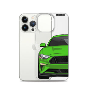 Green 18-21 Mustang 5.0 iPhone Case