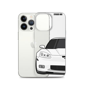 White C6 Corvette Z06 - iPhone Case