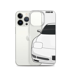 White C5 Corvette Z06 - iPhone Case