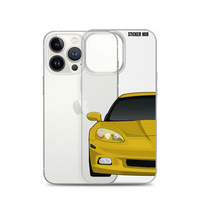 Velocity Yellow C6 Corvette - iPhone Case