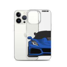 Load image into Gallery viewer, Elkhart Blue C7 Corvette Zr1 - iPhone Case