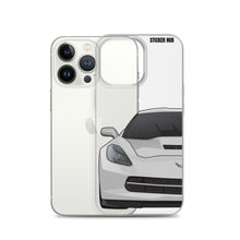 Load image into Gallery viewer, Silver C7 Corvette Stingray - iPhone Case