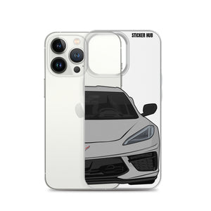 Silver C8 Corvette - iPhone Case