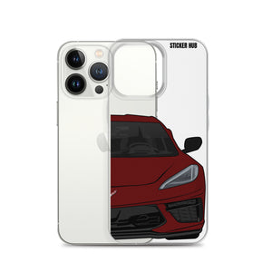 Long Beach Red C8 Corvette - iPhone Case