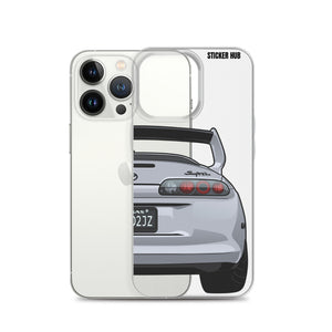 Silver Toyota Supra - iPhone Case