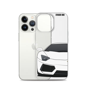 White Lamborghini Aventadoor - iPhone Case